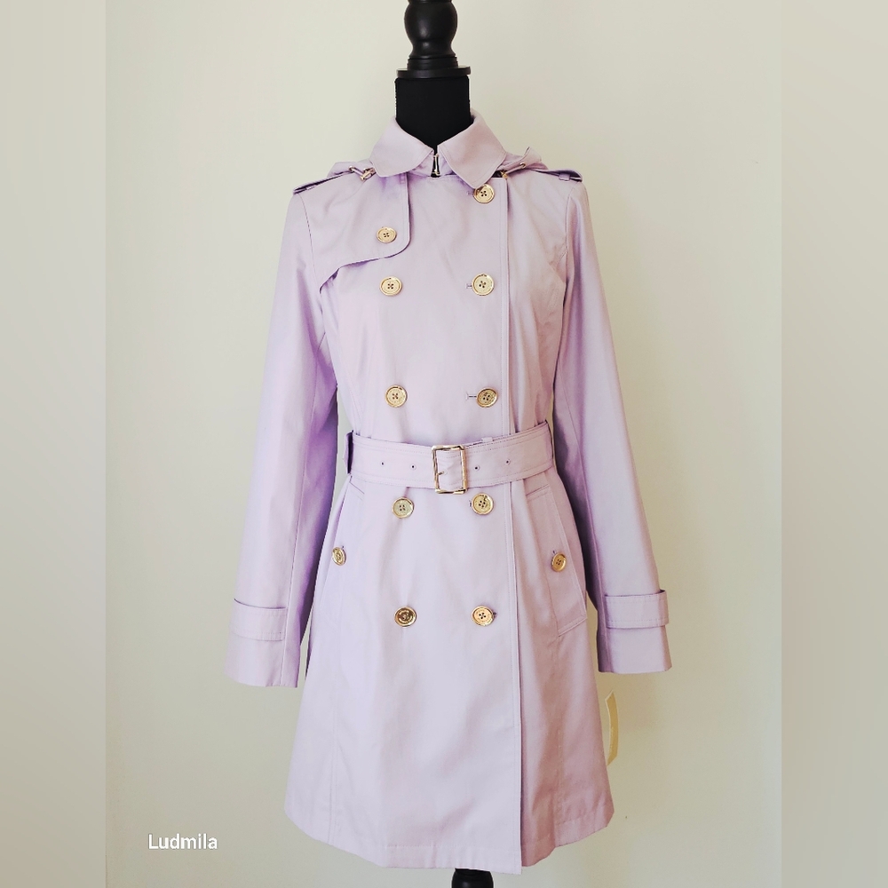 MICHAEL Michael‎ Kors Women's Size XS Pale Orchid Trench Coat